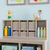 imageMartha Stewart Crafting Kids Cubby Organizer  Gray Wooden Tabletop Arts and Crafts Storage with Bins for Paint Paper Brushes and ArtworkGray