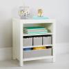 imageMartha Stewart Crafting Kids Open Storage Linen White Wooden Shelving with Bins for Art Supplies SingleSided Organization with CompartmentsLinen White