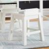 imageMartha Stewart Crafting Kids Stools Set of 2  Pastel Yellow Wooden Chairs for Kids Art Table with 15quot Seat Height 2 Matching AntiTip Chairs for Children 3 and UpLinen White