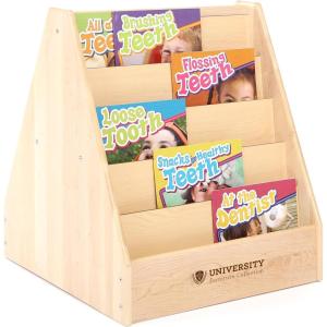 imageGuidecraft 5Shelf DoubleSided Book Display 2Sided 71 cm 28quot  Solid Maple Children Kids Bookcase Book Shelf Storage Display Rack Organizer Holder for Bedroom Study Living Room