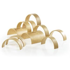 imageGuidecraft Arches and Tunnels Set of 10 Includes 2 Tunnels and 8 Arches Educational Stacking Blocks Play Set for Kids