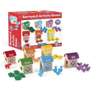 imageGuidecraft Barnyard Activity Boxes 21 Colorful Animal Blocks Counting Matching and Sorting Set Kids Preschool Learning and Development Toy