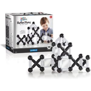 imageGuidecraft Better Builders Reflections 58 Piece Set First Magnetic Construction Building Set STEM Educational Toy