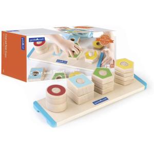 imageGuidecraft Colorful Count and Twist Geometric Shapes  Wooden Educational and Learning Toys for Kids Sorting and Matching Toy Set