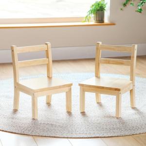 imageGuidecraft EdQ Hardwood Kids Chair Set of 2  Natural Ladderback Wooden Toddler Chairs for Children Ages 12 Seat Height 8quot  Kids Furniture for Playroom Daycare and Preschool Seating