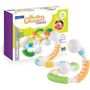 imageGuidecraft Grippies Waves  12 Piece Set STEM Magnetic Building Set for Toddlers Kids Learning and Educational ToysCurves  30 pc set