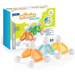 imageGuidecraft Grippies Waves  12 Piece Set STEM Magnetic Building Set for Toddlers Kids Learning and Educational ToysWindows  24 pc set