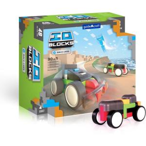 imageGuidecraft IO Blocks Race Cars Set STEM Educational Vehicles Building Toy 48 Pieces