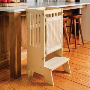 imageGuidecraft Jr Contemporary Kitchen Helper StepUp  Natural  Kids Step Stool for Kitchen and Bathroom Montessori Toddler Tower Adjustable Wooden Step Stool for Toddlers Toddler Learning TowerNatural