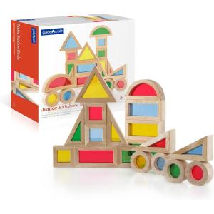 imageGuidecraft Jr Rainbow Blocks 40 Piece Set  Kids Learning ampamp Educational Toys Stacking Blocks20 pc Set