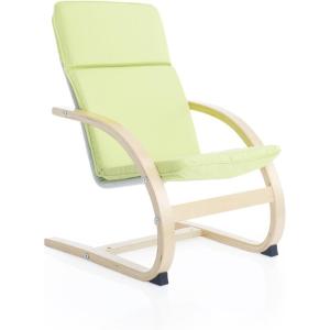 imageGuidecraft Kiddie Rocker  Blue Cushioned Wooden Chair For Toddlers  Kids Home and School FurnitureLight Green