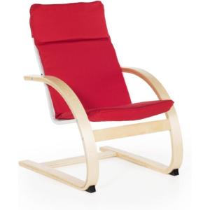 imageGuidecraft Kiddie Rocker  Blue Cushioned Wooden Chair For Toddlers  Kids Home and School FurnitureRed