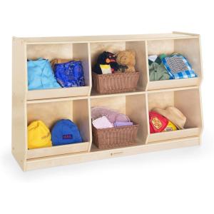 imageGuidecraft PlayBin Storage 76 cm 30quot  Birch Plywood  Storage Cabinet Classroom Bookshelf Classroom Cubbies 3Tier Open Wooden Bookshelf for Kids Kids Toy Storage Organizer