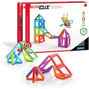 imageGuidecraft PowerClix Frames Magnetic Building Blocks Set 74 Piece Magnetic Tiles Stem Educational Construction Toy26 Piece