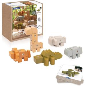imageGuidecraft Snap Block Animals  33 pc Set Wooden Pretend Play Early Education Learning Toy for Kids