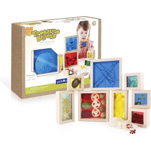 imageGuidecraft Treasure Blocks  Clear Smooth Wooden Observation Stacking Blocks with Transparent Windows Educational Toy for KidsPrimary
