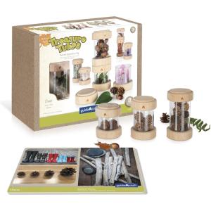 imageGuidecraft Treasure Tubes Clear Observation Stacking Acrylic Tubes with Transparent Window Kids Sensory Exploration ToyClear