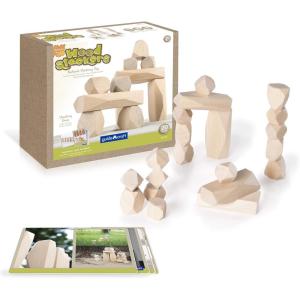 imageGuidecraft Wood Stackers  River Stones 20 Natural Building Blocks Set for Children Develop Fine Motor SkillsStanding Stones