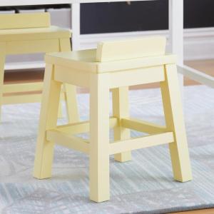 imageMartha Stewart Crafting Kids Stools Set of 2  Pastel Yellow Wooden Chairs for Kids Art Table with 15quot Seat Height 2 Matching AntiTip Chairs for Children 3 and UpPastel Yellow