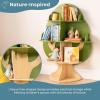 imageGuidecraft Kids Tree Bookshelf Montessori Bookcase ampamp Kids Toy Storage Organizer  Green Wooden 4 Tier Book Display  Nursery Furniture  Toddler Themed Book Shelf  Bedroom and Playroom Organizer