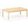 imageGuidecraft EdQ Toddler Table  Natural Rectangular Wooden Activity Table for Kids 30quot x 48quot 16quot Height  Seats 6  Toddler Desk for Playroom Preschool Homeschool Daycare ampamp Classroom Furniture16 in