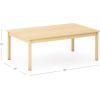 imageGuidecraft EdQ Toddler Table  Natural Rectangular Wooden Activity Table for Kids 30quot x 48quot 16quot Height  Seats 6  Toddler Desk for Playroom Preschool Homeschool Daycare ampamp Classroom Furniture18 in