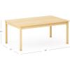 imageGuidecraft EdQ Toddler Table  Natural Rectangular Wooden Activity Table for Kids 30quot x 48quot 16quot Height  Seats 6  Toddler Desk for Playroom Preschool Homeschool Daycare ampamp Classroom Furniture20 in