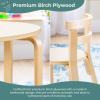 imageGuidecraft Nordic Table and Chair Set Natural Wooden Kids Table with 4 Chairs Bentwood Classroom Activity Seating for Crafting ampamp Reading Kids Play Montessori Furniture for Playroom ampamp HomeschoolNatural