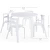 imageGuidecraft Nordic Table and Chair Set Natural Wooden Kids Table with 4 Chairs Bentwood Classroom Activity Seating for Crafting ampamp Reading Kids Play Montessori Furniture for Playroom ampamp HomeschoolWhite