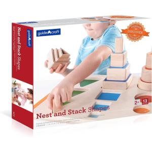imageGuidecraft Nest and Stack Shapes Educational and Learning Toys for Kids Matching and Sorting Set for Toddlers