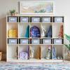 imageGuidecraft EdQ 10Section Wooden Storage Locker for Classroom Kids Natural Wood Cubby Organizer with Shelves and Hooks for CoatsWhite