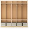 imageGuidecraft EdQ 5Section Wooden Storage Locker for Classroom Kids Natural Cubby Organizer with Shelves and Hooks for CoatsNatural