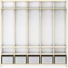 imageGuidecraft EdQ 5Section Wooden Storage Locker for Classroom Kids Natural Cubby Organizer with Shelves and Hooks for CoatsWhite