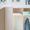 imageGuidecraft EdQ 5Section Wooden Storage Locker for Classroom Kids Natural Cubby Organizer with Shelves and Hooks for CoatsWhite