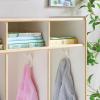 imageGuidecraft EdQ 5Section Wooden Storage Locker for Classroom Kids Natural Cubby Organizer with Shelves and Hooks for CoatsWhite