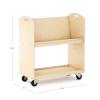 imageGuidecraft EdQ Kids Book Storage Cart  White 2Shelf Wooden Rolling Utility Cart on Wheels  Book Organizer ampamp Display  Kids Library Bookcase with Storage Shelves for Classroom OrganizationNatural