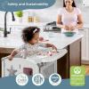 imageGuidecraft Kitchen Helper Toddler Tower and Mealtime and Play Tray Bundle Classic Natural Folding Adjustable Step Stool with Keepers NonSlip Mat and Easy to Clean Detachable Tray TableNatural