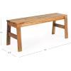 imageGuidecraft Acadia Kids Outdoor Bench  Acacia Wood Garden Bench for Kids 36 Long w 14quot Seat Height  Montessori Furniture for Backyard Garden Porch Patio and Outdoor Classroom