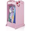 imageGuidecraft Dress Up Cubby Center  Pink Toddler Clothing and Shoes Armoire Dresser with Mirror ampamp Side Hooks  Kids Room Furniture and Costume StoragePink
