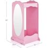 imageGuidecraft Dress Up Cubby Center  Pink Toddler Clothing and Shoes Armoire Dresser with Mirror ampamp Side Hooks  Kids Room Furniture and Costume StoragePink