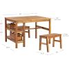 imageMartha Stewart Kids Outdoor Craft Table and 2 Bench Set Acacia Wood Activity Desk wCrate Caddy and Storage Shelves  Kids Play ampamp Picnic Table wBenches for Backyard Patio Outdoor Classrooms