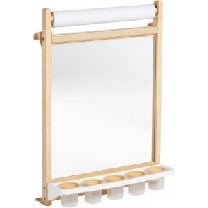 imageGuidecraft Kids Wall Mounted Art Easel with Paint Tray and Paper Roll Adjustable Easel and Magnetic Art Display for Sensory System