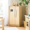 imageGuidecraft EdQ Kids Refrigerator Kitchen Playset  Natural Wooden Montessori Kids Pretend Play Toy Fridge wIce Maker Storage Cabinet amp 2 Bins for Dramatic Play Kitchen AccessoriesNatural