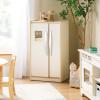 imageGuidecraft EdQ Kids Refrigerator Kitchen Playset  Natural Wooden Montessori Kids Pretend Play Toy Fridge wIce Maker Storage Cabinet amp 2 Bins for Dramatic Play Kitchen AccessoriesWhite