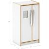 imageGuidecraft EdQ Kids Refrigerator Kitchen Playset  White Wooden Montessori Kids Pretend Play Toy Fridge wIce Maker Storage Cabinet amp 2 Bins for Dramatic Play Kitchen Accessories