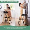imageGuidecraft Kitchen Helper Flex Toddler Tower Step Stool for Kids and Adults  White Adjustable and Foldable Wood Step StoolBlack