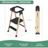 imageGuidecraft Kitchen Helper Flex Toddler Tower Step Stool for Kids and Adults  White Adjustable and Foldable Wood Step StoolBlack