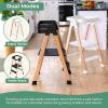 imageGuidecraft Kitchen Helper Flex Toddler Tower Step Stool for Kids and Adults  White Adjustable and Foldable Wood Step StoolWhite