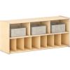 imageGuidecraft EdQ Diaper Storage Organizer  Natural Wooden Montessori Baby Diaper Station wCubby Shelves Storage Bins for Infant Playrooms amp Daycare
