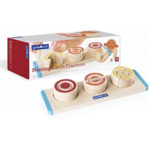 imageGuidecraft Nesting Circle Fractions  Smooth Wooden Shapes Sorting Game Kids Early Educational STEM Toys